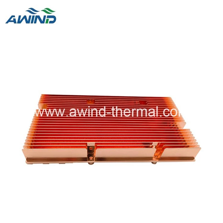 CNC Cooper Cooling Pin Fins Heatsink For AI